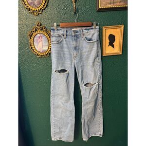 Abercrombie and Fitch The 90’s Relaxed High Rise Jeans Sz 25/0 Short